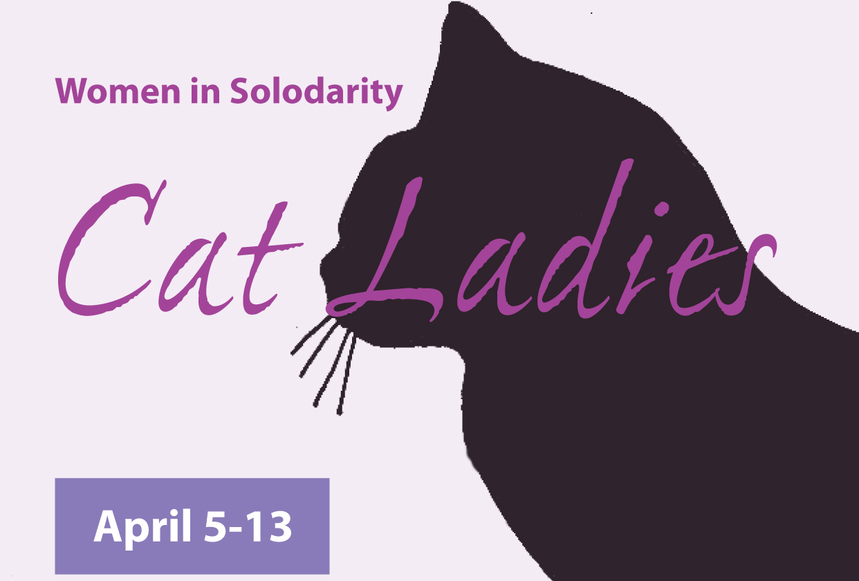 Postcard for Women In Solodarity: Cat Ladies.